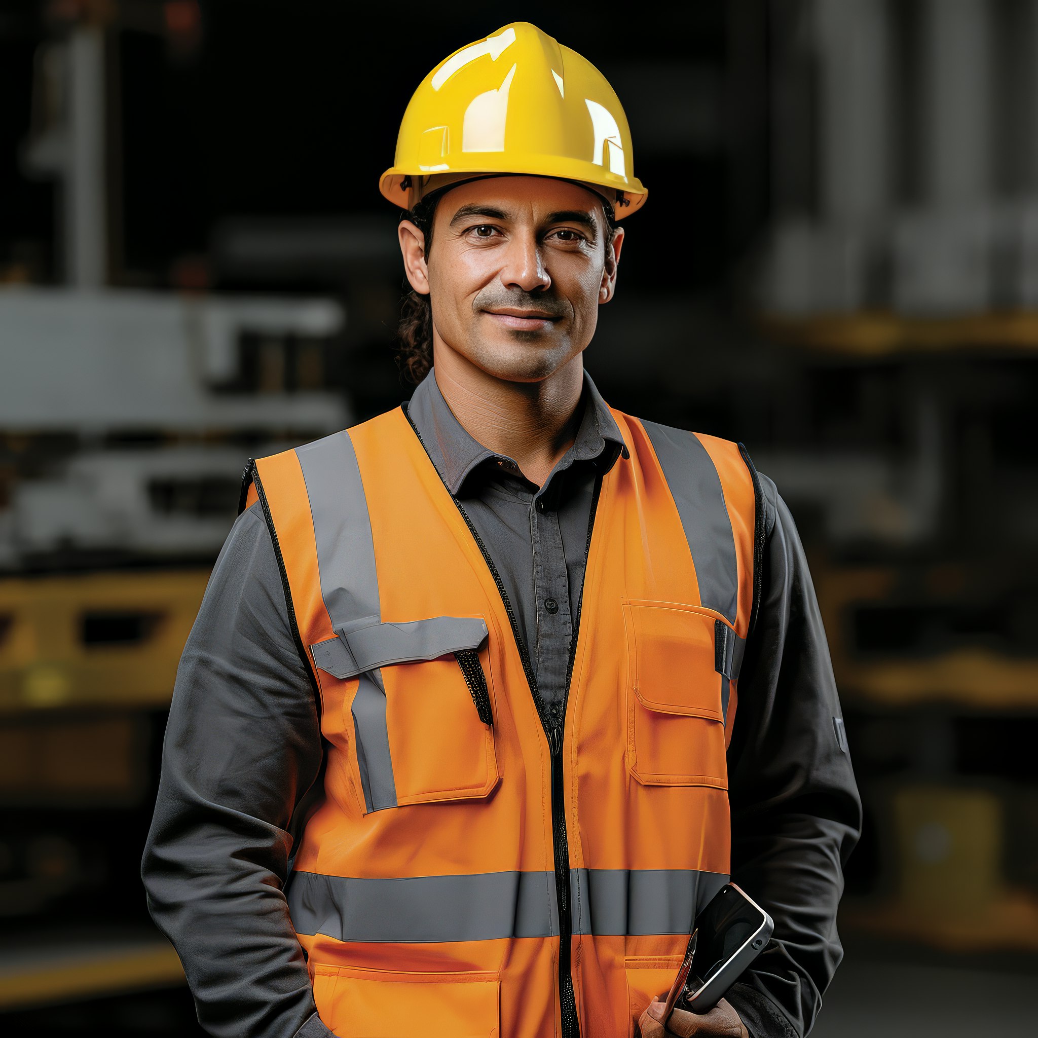 Confident Worker in Industrial Setting